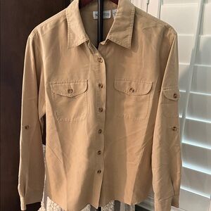 Apparenza Beige Button-Up Shirt